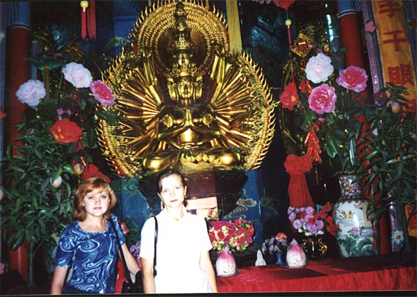 In the Buddhist temple, Urumqi, August, 2001